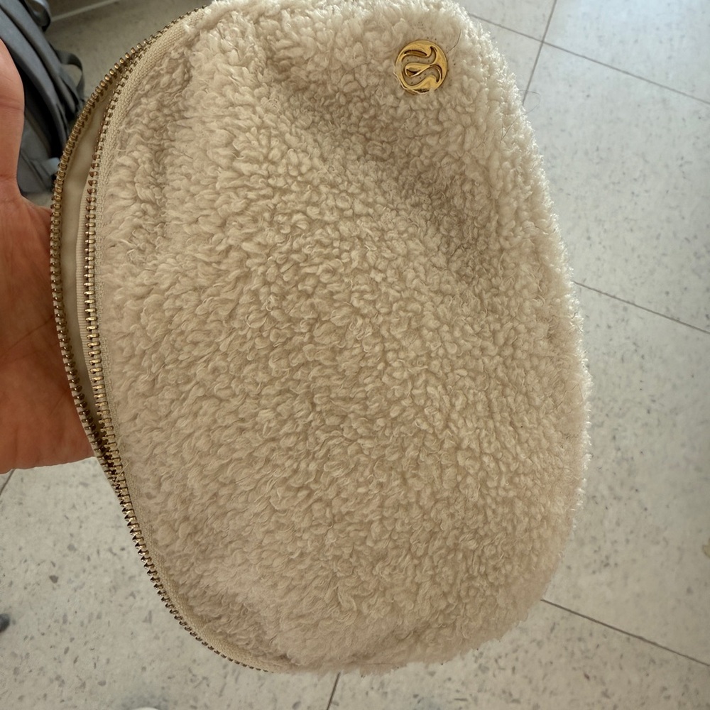 Lululemon Athletica Cream Sherpa Crossbody Bag
